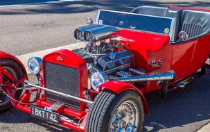 red old Car Transportation System Vehicle