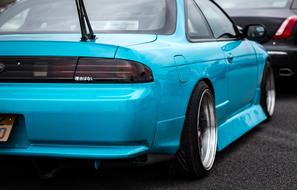 Nissan Silvia S14 blue car