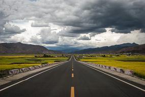 Sky Road Yellow lines