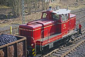 Diesel Locomotive red