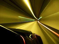 Tunnel Light Speed car