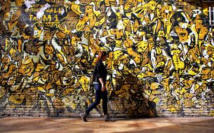 Yellow wall and Girl