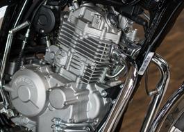 Motorcycle Engine Two Cylinders close-up