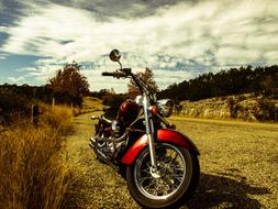 Road Motorbike red