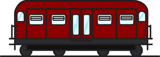 red train freight drawing