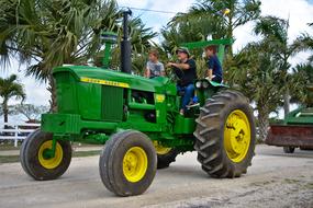 Tractor Vehicle green yellow