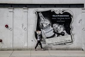 Wall Mural Advertisement person