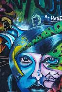 Background Graffiti Street face drawing