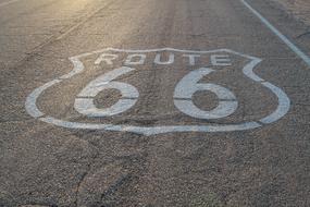 Route 66 Highway in Desert