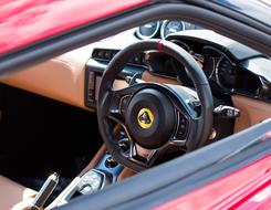 Lotus Evora Steering car close-up