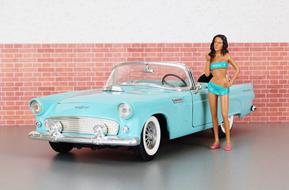 Model Car Ford and doll plastic