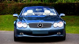 Blue Car Classic mercedes-benz