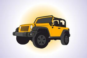 yellow car vehicle drawing