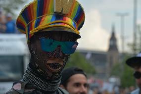 Human in costume at Christopher Street day