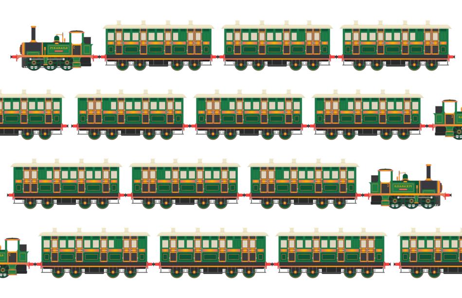 pattern with trains