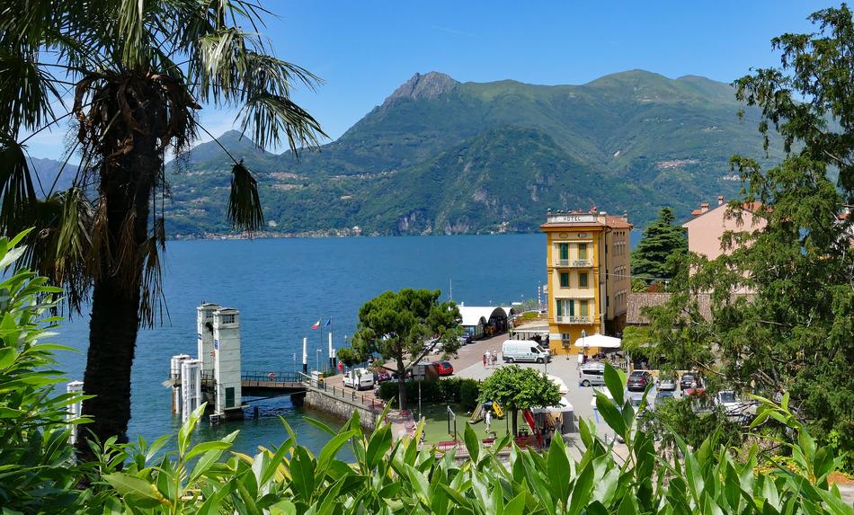 Port on Lake Como in Varenna, Italy