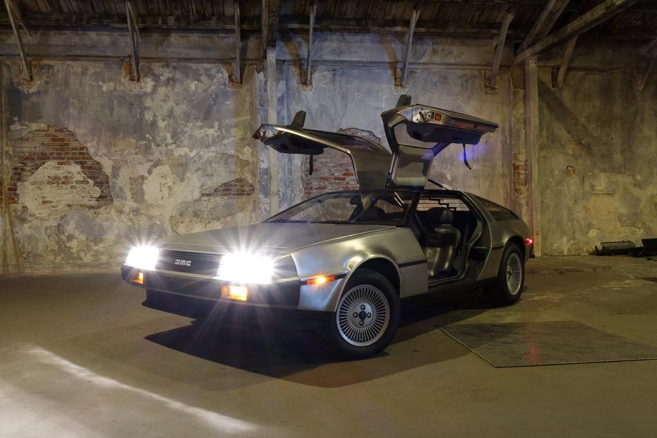 futuristic Delorean car