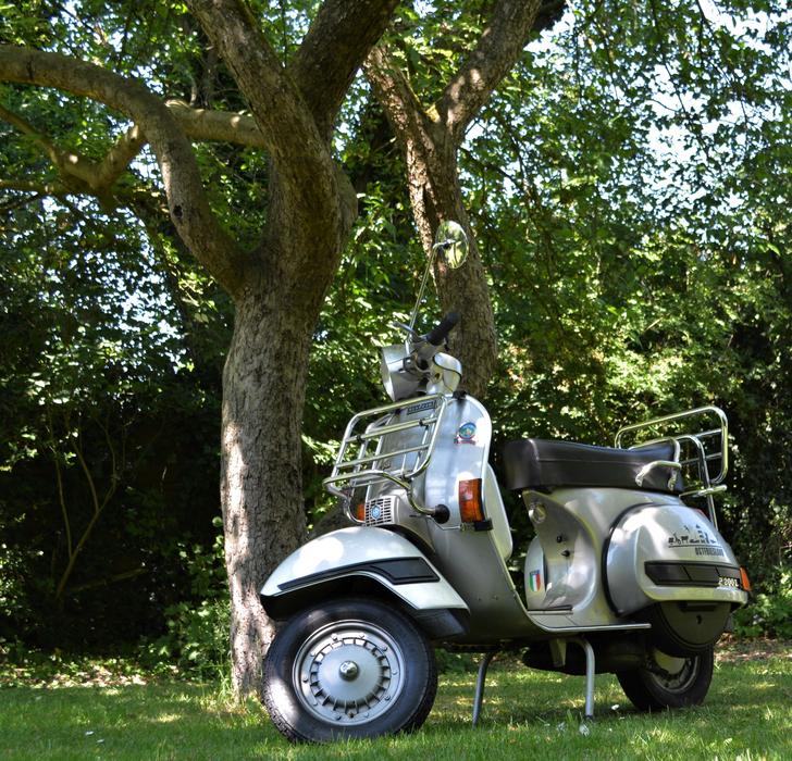 Vespa Oldtimer in forest