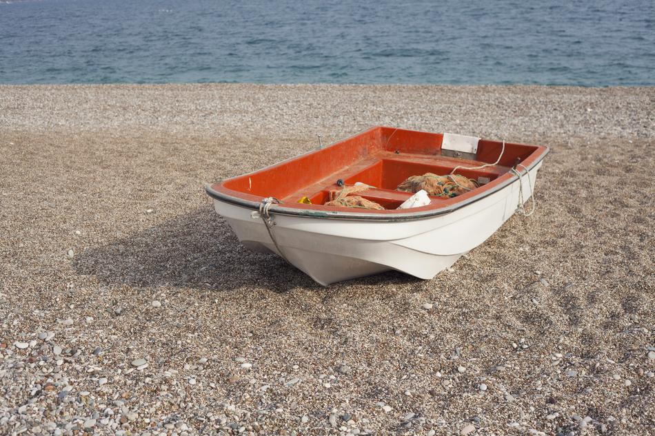 red white Boat