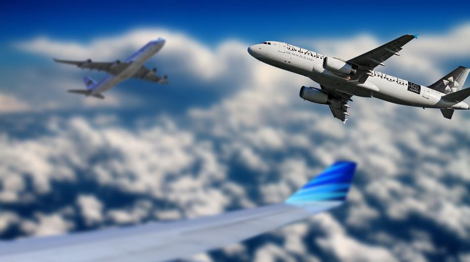 model of Aircraft Flying on Sky