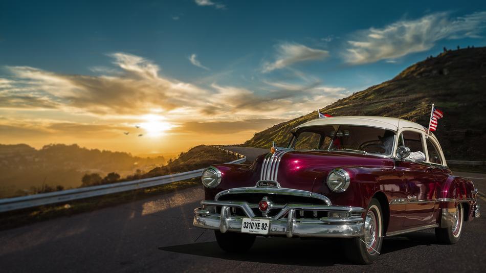 Road Sunset car