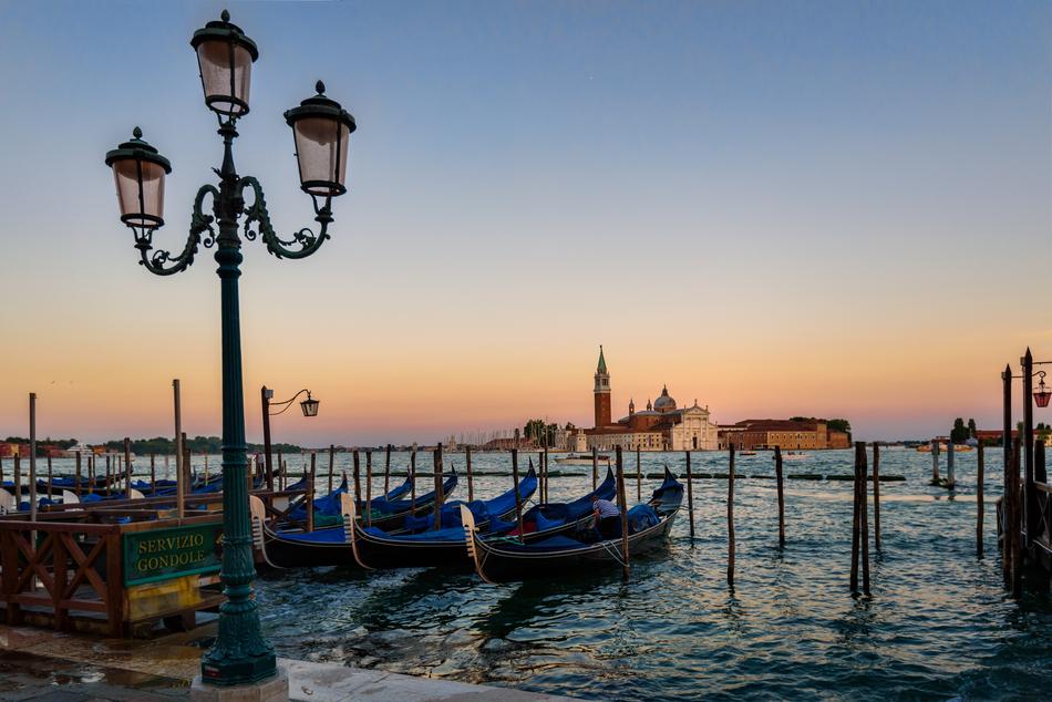 very beautiful Venice Gondola Sunset