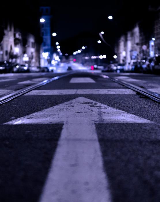 Road Sign Arrow white