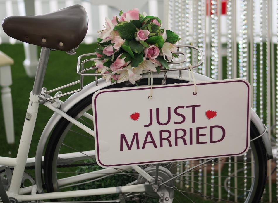 just merried sign
