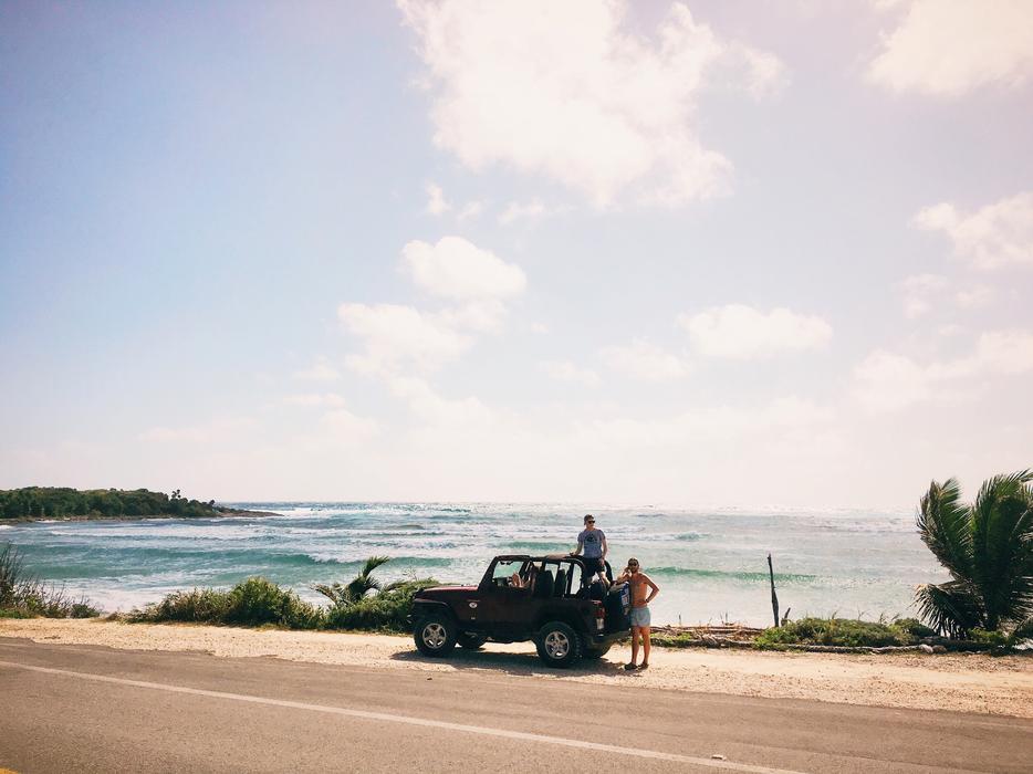 Road trip on the beautiful shoreline