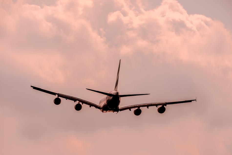 Aircraft Flying pink