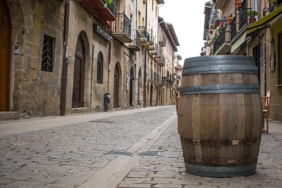 barrel on the santiago path in spain