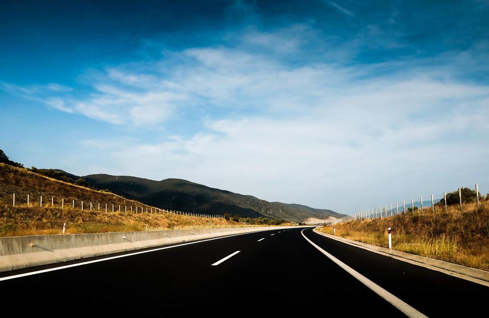 Asphalt Blue Sky