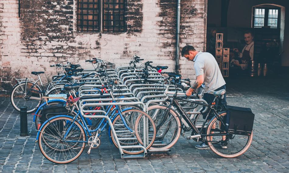 Ghent Belgium Bikes person