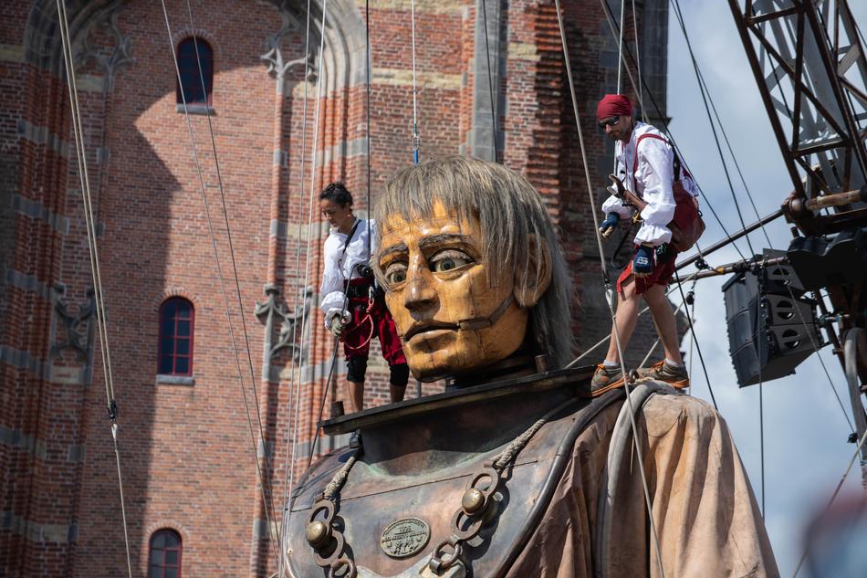 Giant statue near Oldhove in Leeuwarden, Netherlands