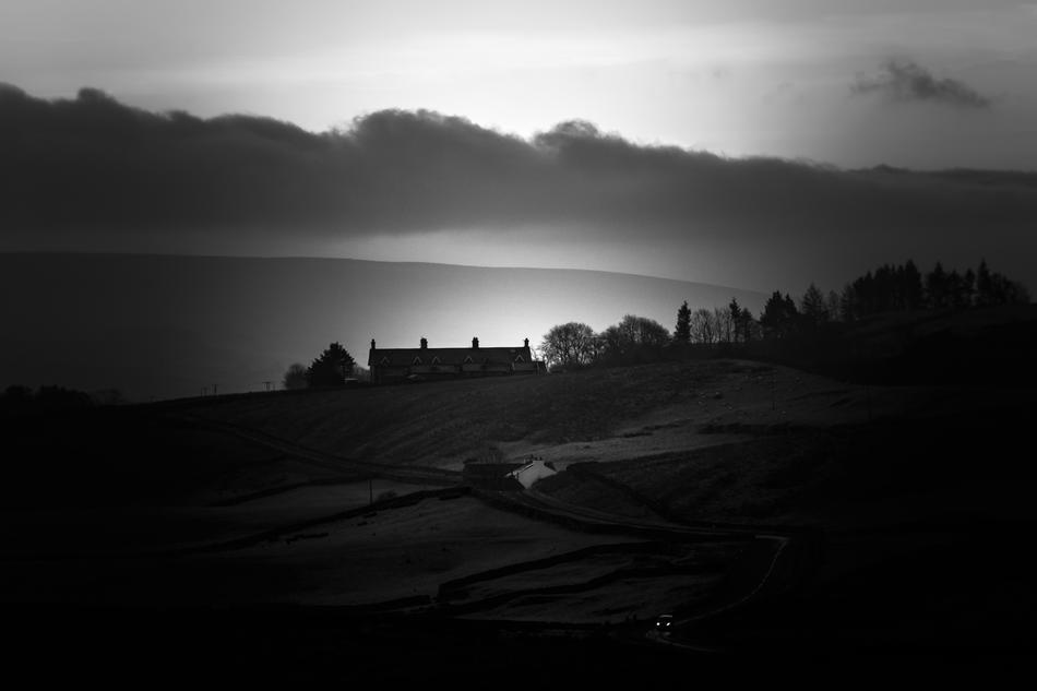 Yorkshire Dales Black And White lights