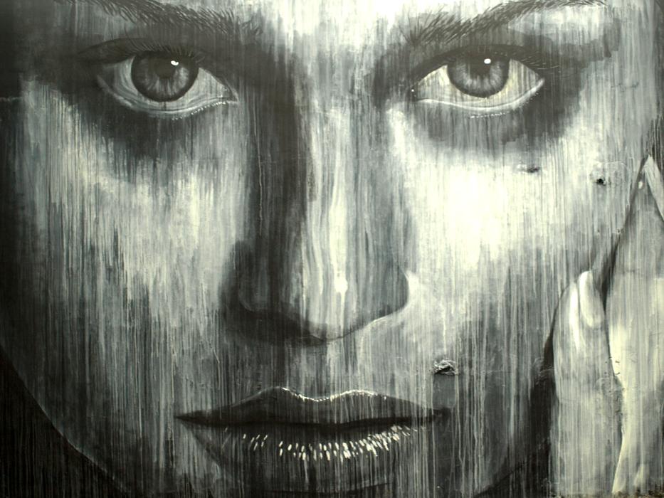 Street Art Graffiti face drawing