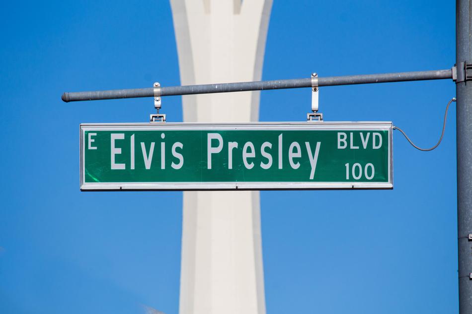 Elvis Presley Road sign