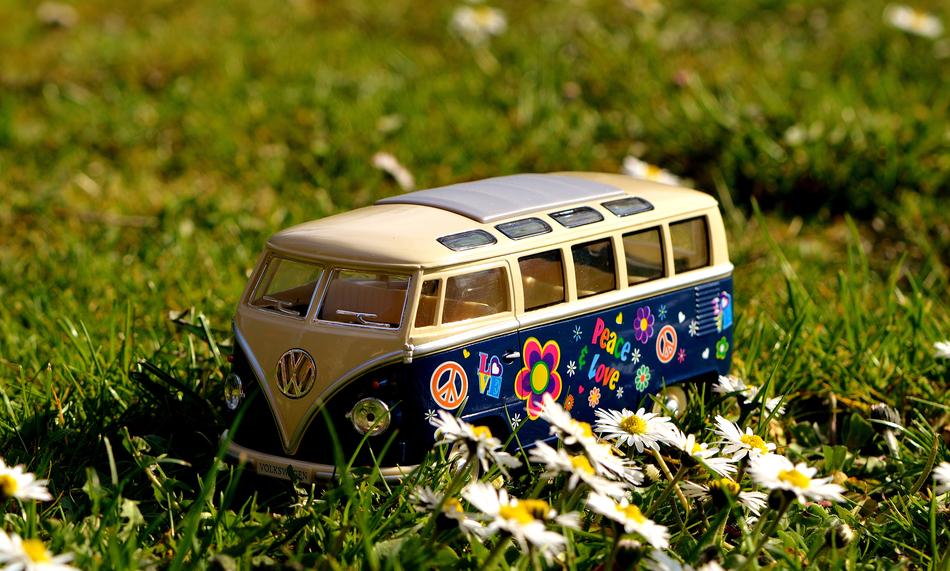 Vw Bus flowers