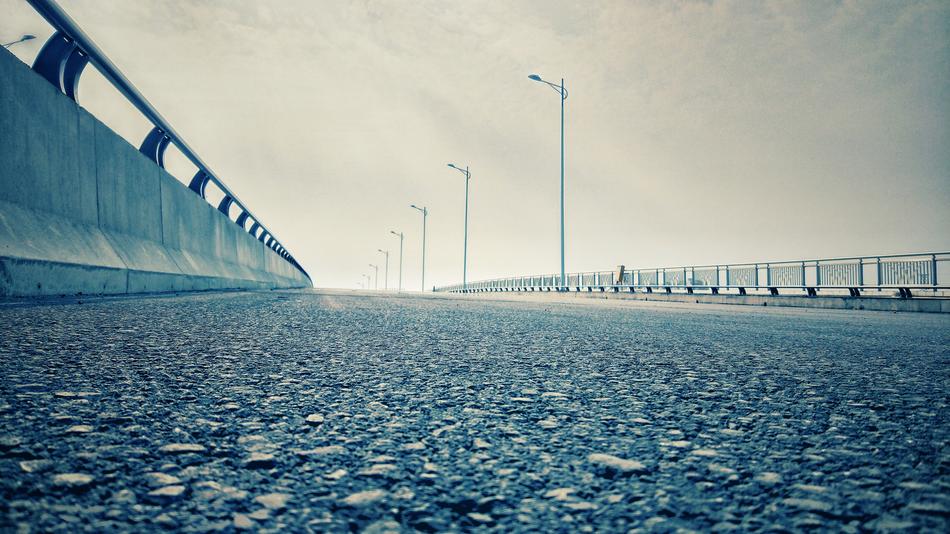 blue Sea Sky and road