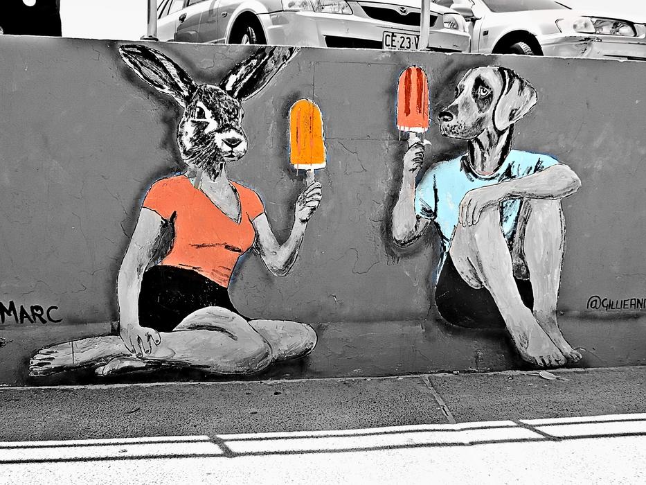Street Art on Bondi Beach in Australia
