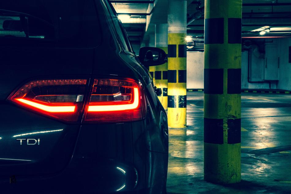 Auto Audi A4 at park zone
