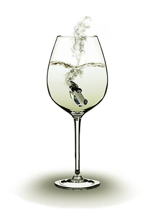 Accident Car in Drink