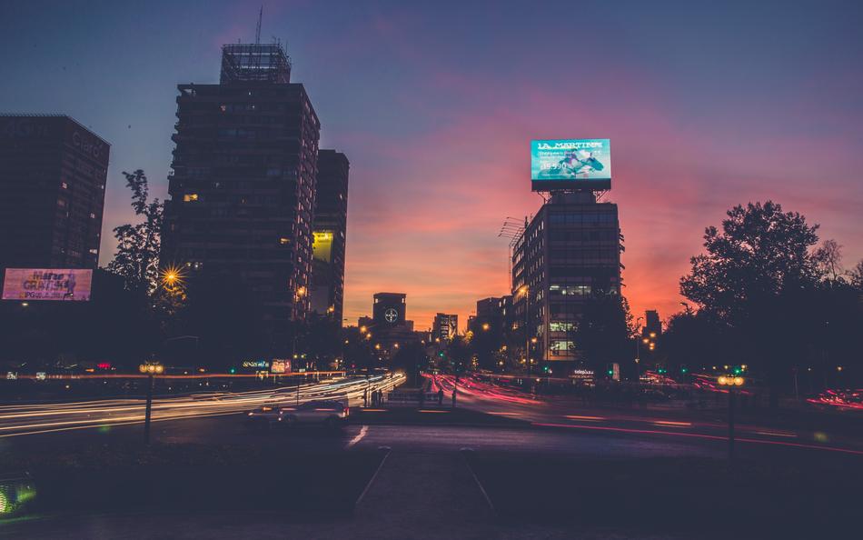 photo of City Street at Sunset