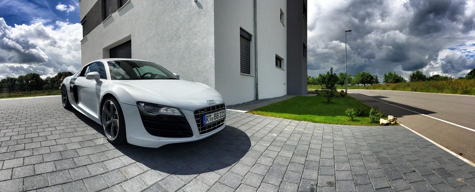 Audi R8 Sports Car parked near the house