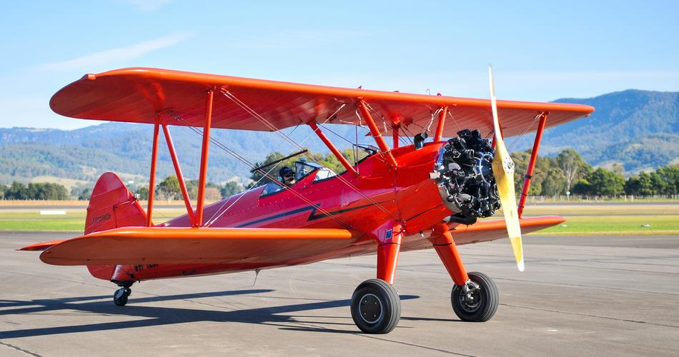Double decker red Plane Aviation