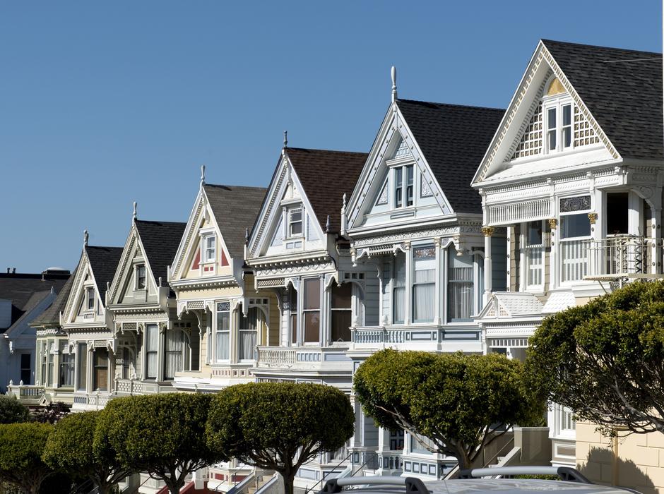 Painted Ladies, victorian houses, usa, california, San Francisco