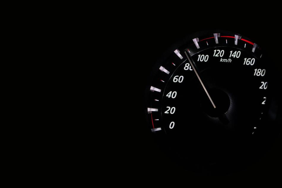backlight car odometer in the dark