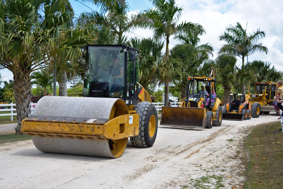 Parade Construction Equipment on road