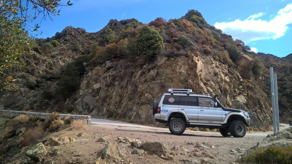 off-road vehicle in the mountains for adventure