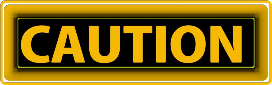clipart of yellow banner header attention caution